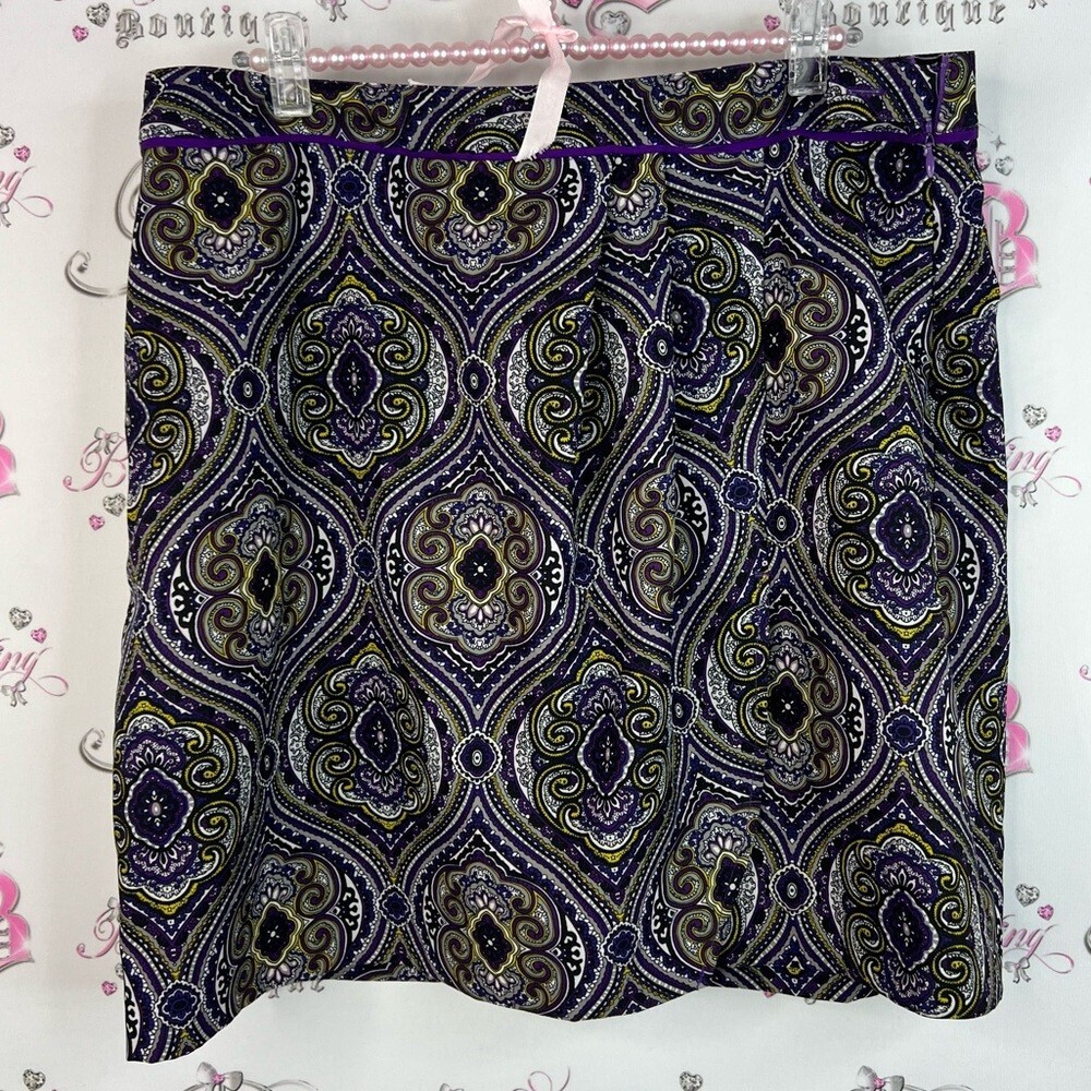 EP Pro skort skirt shorts underneath Paisley Mini Skirt in Purple and Black